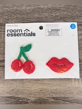 NEW Room Essentials Cherry and Lips Patch Set